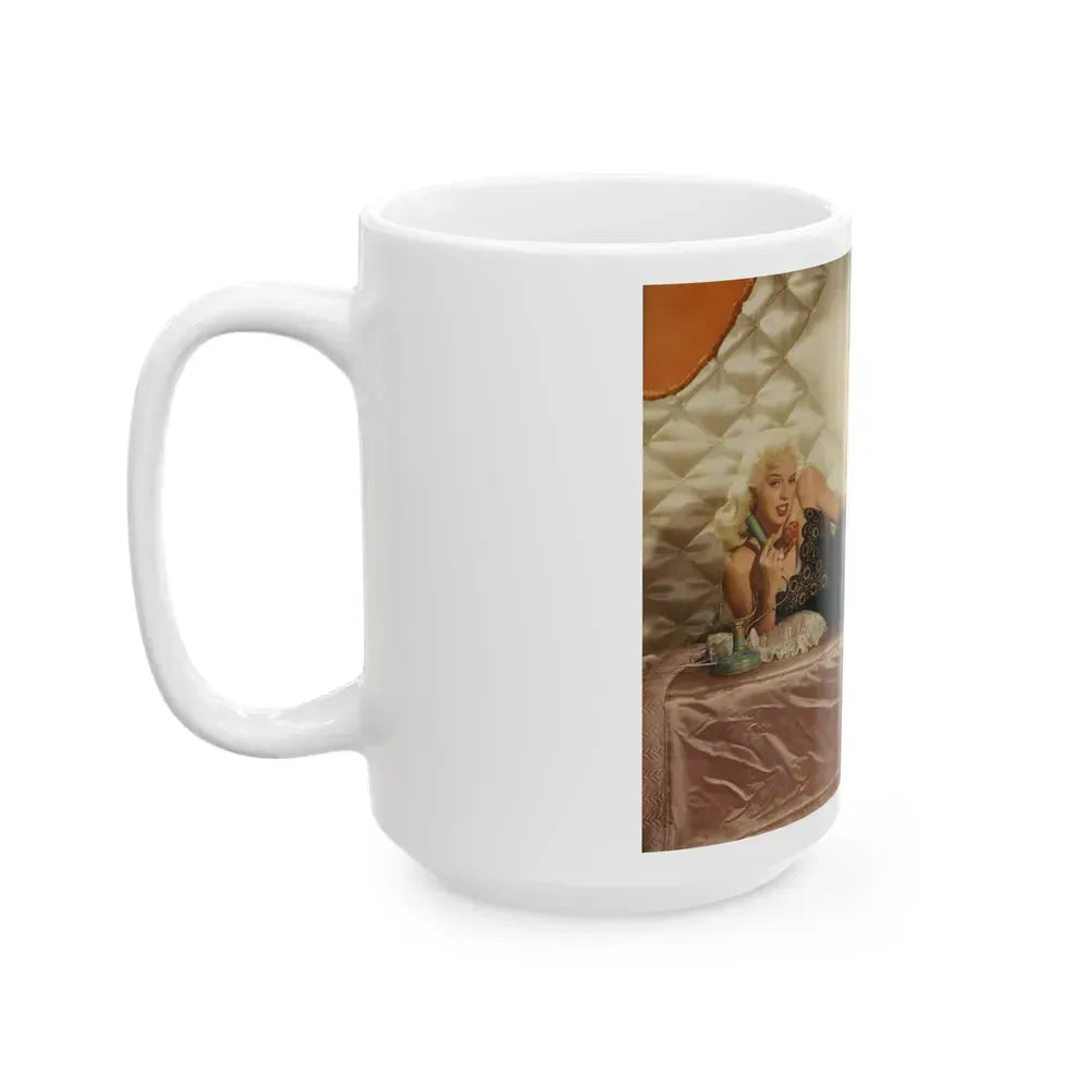 Diana Dors #161 (Vintage Female Icon) White Coffee Mug - Go Mug Yourself