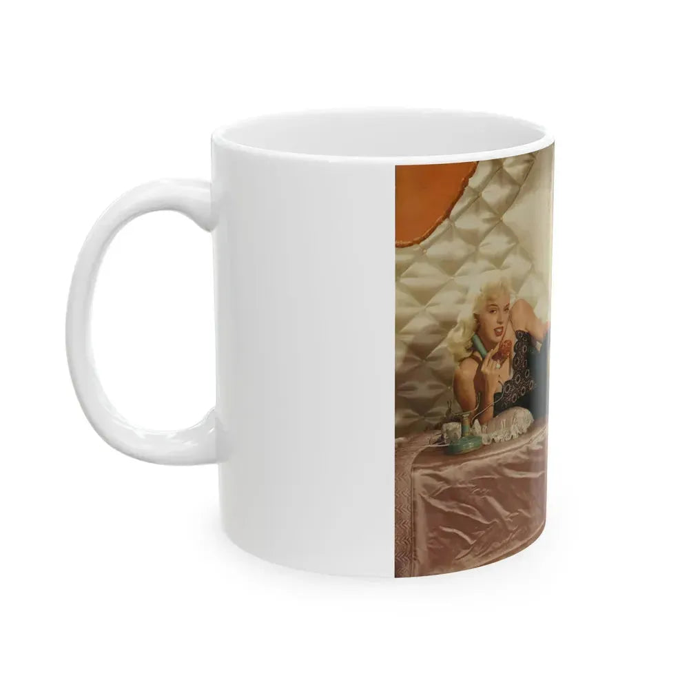 Diana Dors #161 (Vintage Female Icon) White Coffee Mug - Go Mug Yourself