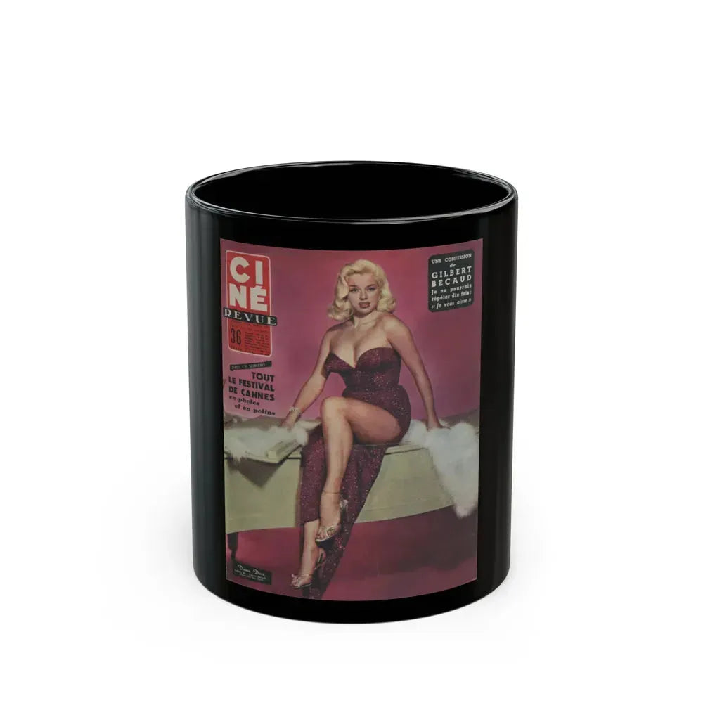Diana Dors #165 (Vintage Female Icon) Black Coffee Mug 11oz - Go Mug Yourself