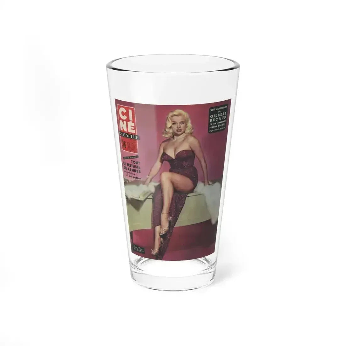 Diana Dors #165 (Vintage Female Icon) Pint Glass 16oz 16oz - Go Mug Yourself