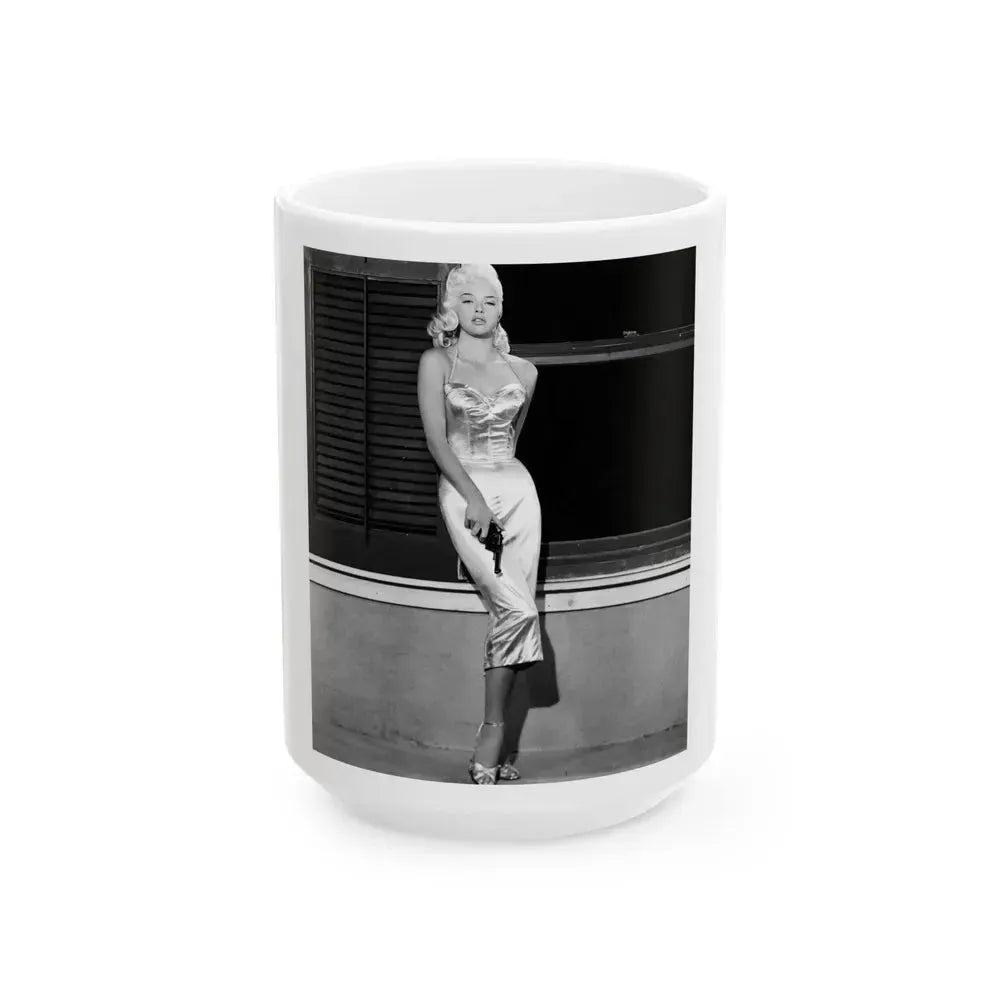 Diana Dors #166 (Vintage Female Icon) White Coffee Mug 15oz - Go Mug Yourself