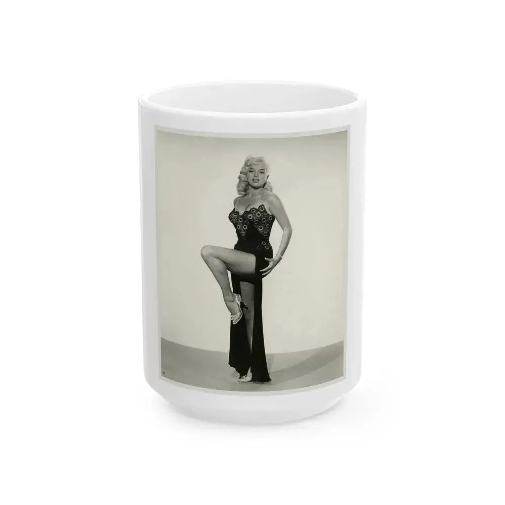 Diana Dors #167 (Vintage Female Icon) White Coffee Mug 15oz - Go Mug Yourself