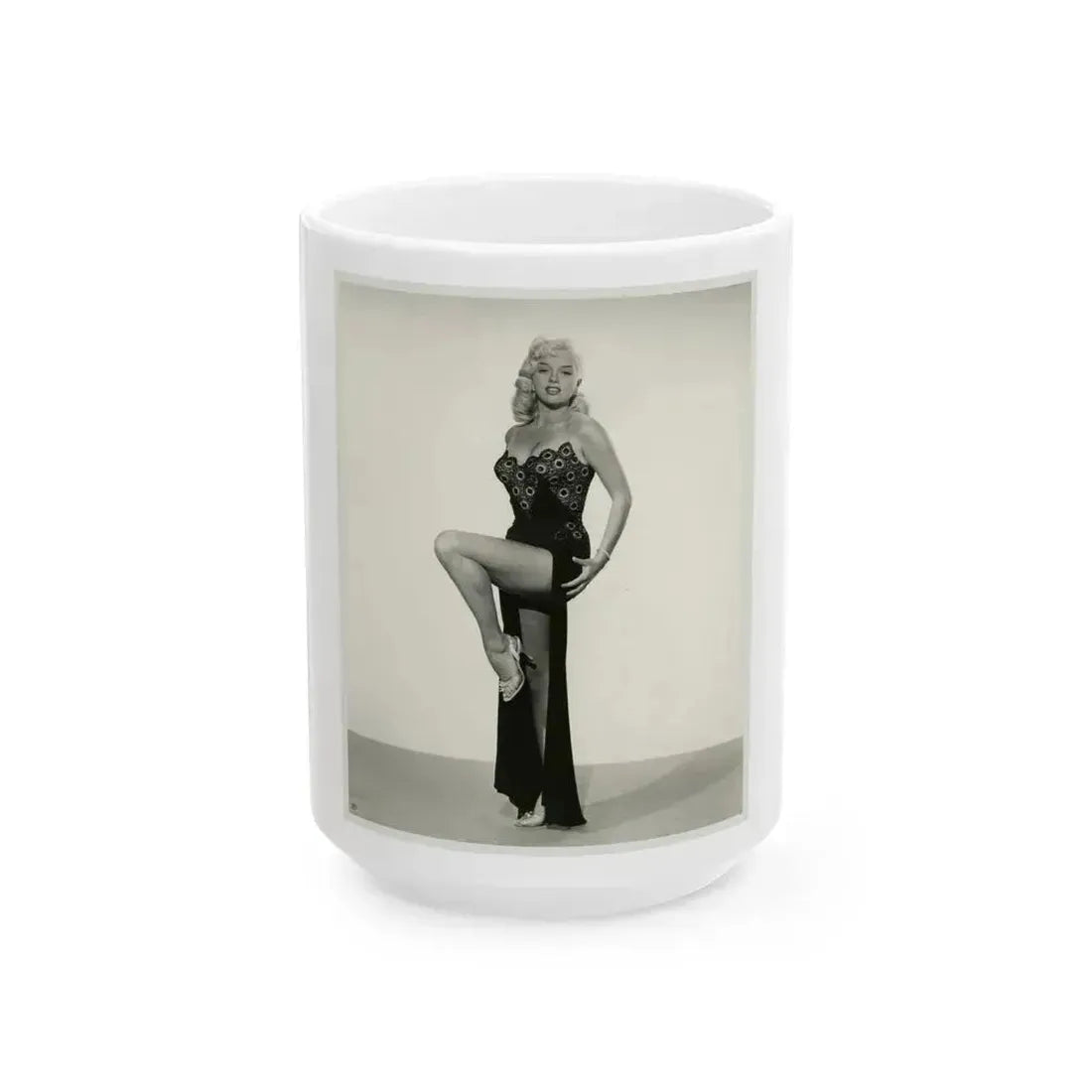 Diana Dors #167 (Vintage Female Icon) White Coffee Mug 15oz - Go Mug Yourself
