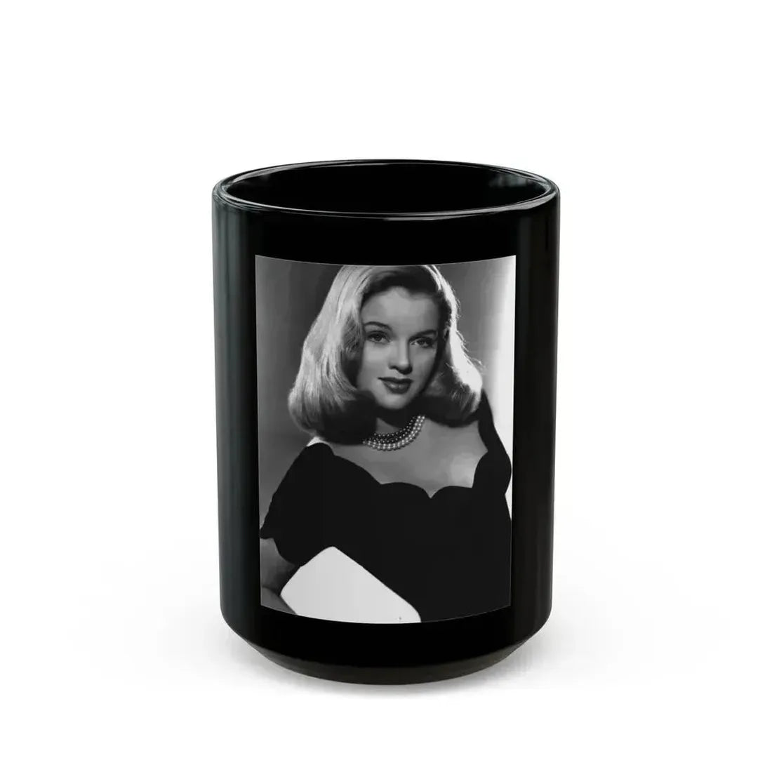 Diana Dors #169 (Vintage Female Icon) Black Coffee Mug 15oz - Go Mug Yourself