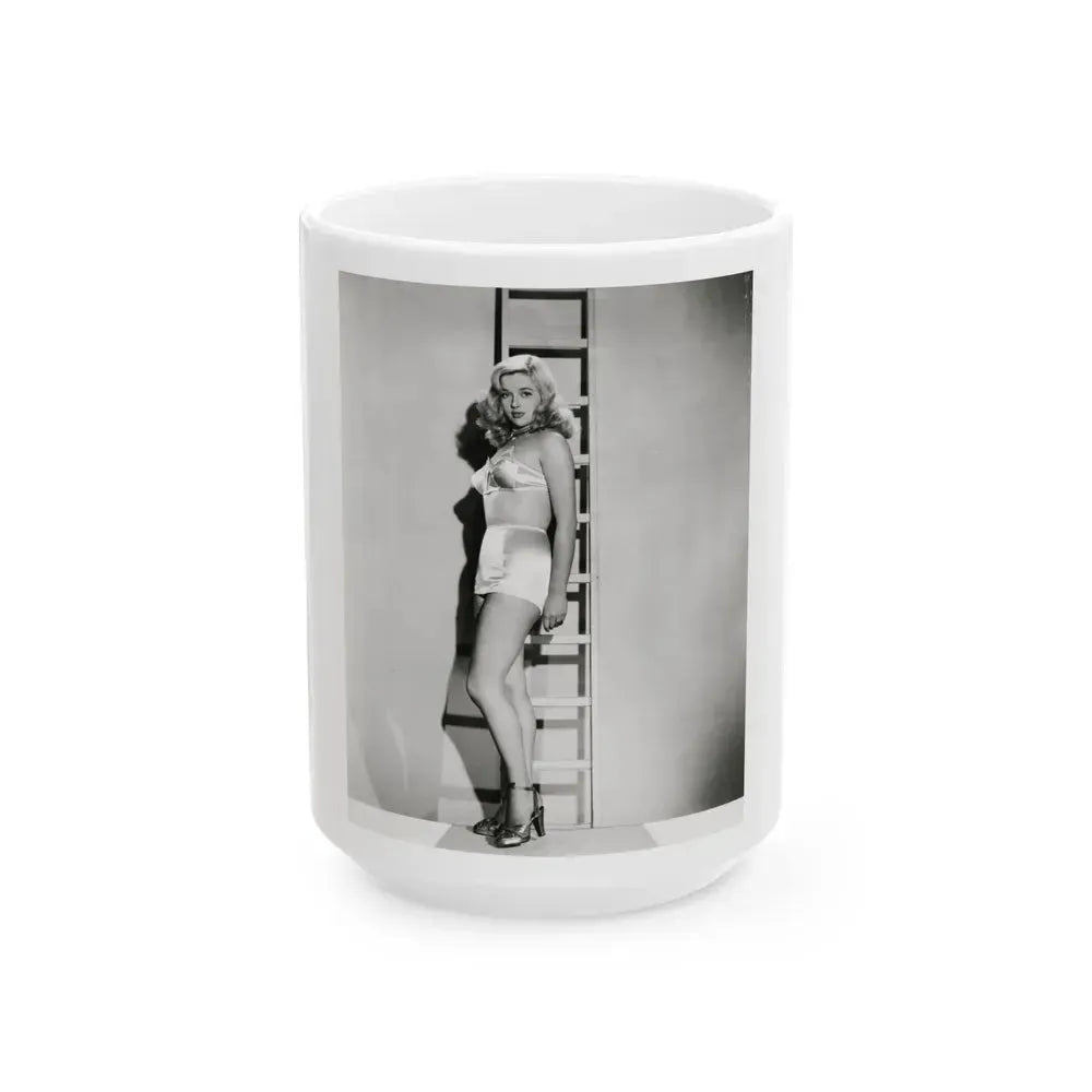 Diana Dors #171 (Vintage Female Icon) White Coffee Mug 15oz - Go Mug Yourself