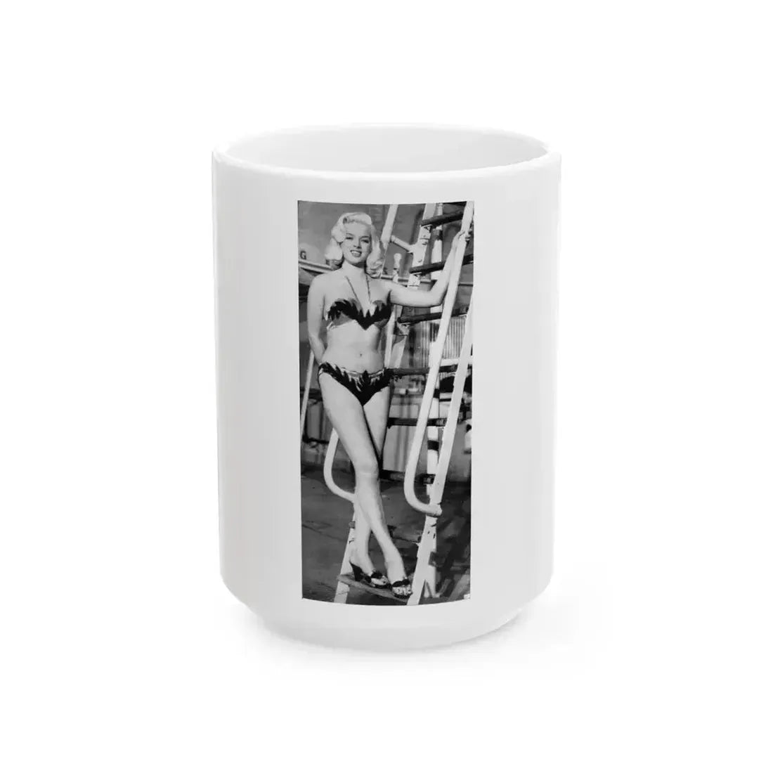 Diana Dors #175 (Vintage Female Icon) White Coffee Mug 15oz - Go Mug Yourself