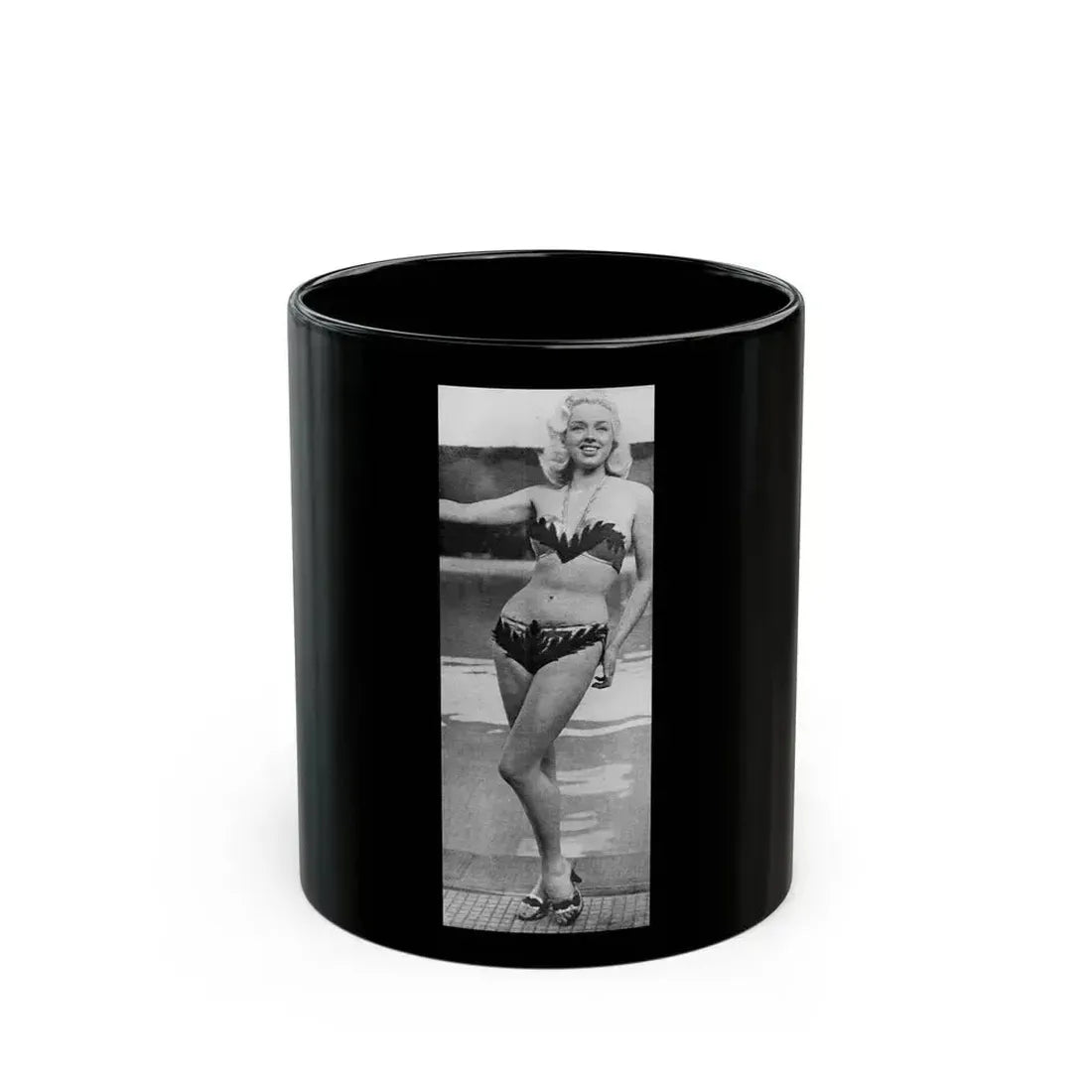 Diana Dors #176 (Vintage Female Icon) Black Coffee Mug 11oz - Go Mug Yourself