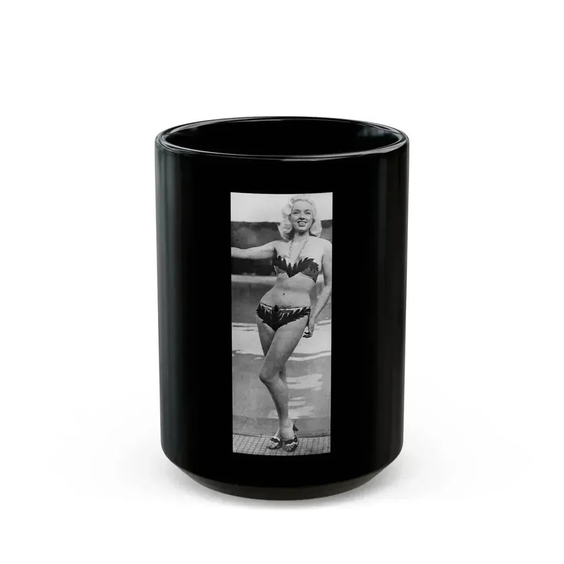 Diana Dors #176 (Vintage Female Icon) Black Coffee Mug 15oz - Go Mug Yourself