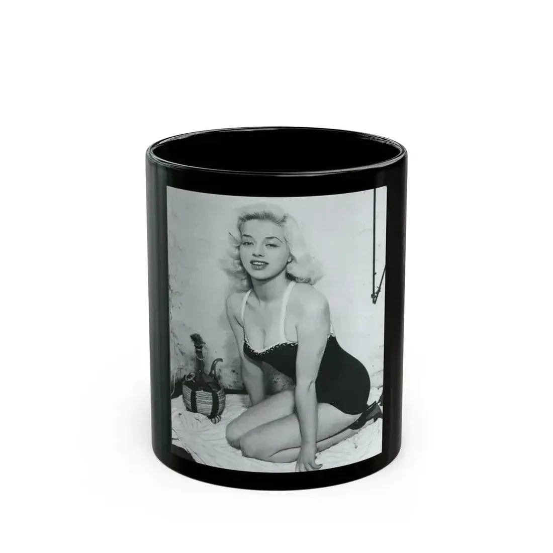 Diana Dors #177 (Vintage Female Icon) Black Coffee Mug 11oz - Go Mug Yourself
