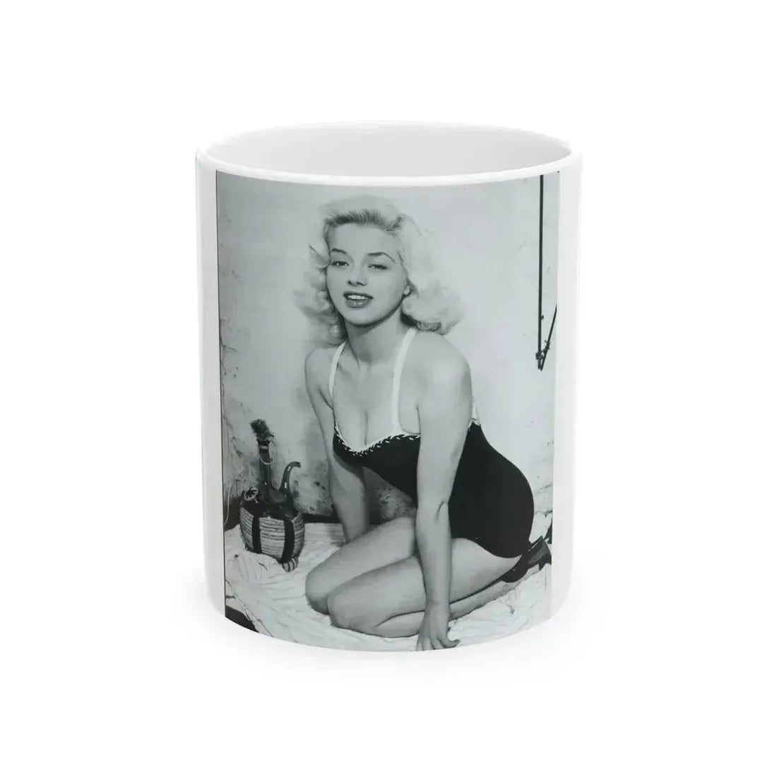 Diana Dors #177 (Vintage Female Icon) White Coffee Mug 11oz - Go Mug Yourself