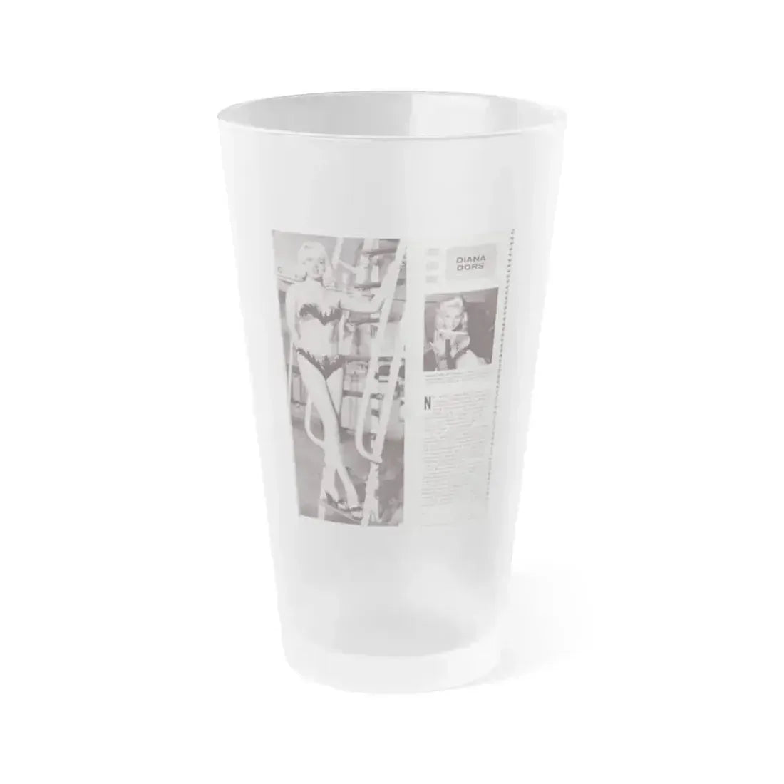 Diana Dors #179 (Vintage Female Icon) Frosted Pint Glass 16oz 16oz Frosted - Go Mug Yourself