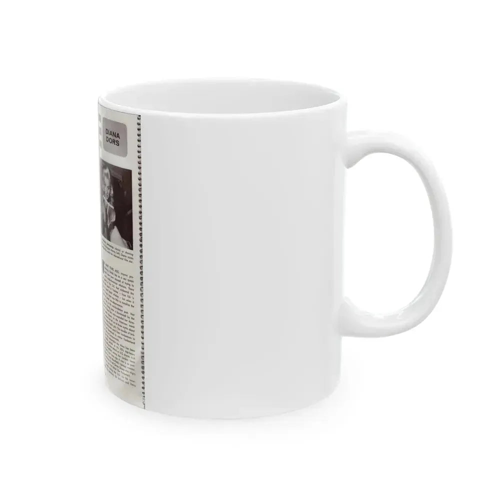 Diana Dors #179 (Vintage Female Icon) White Coffee Mug - Go Mug Yourself