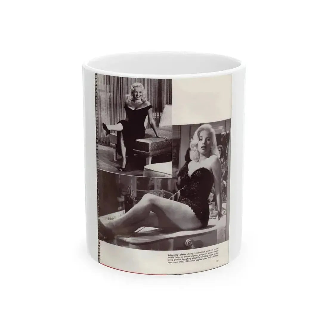Diana Dors #180 (Vintage Female Icon) White Coffee Mug 11oz - Go Mug Yourself