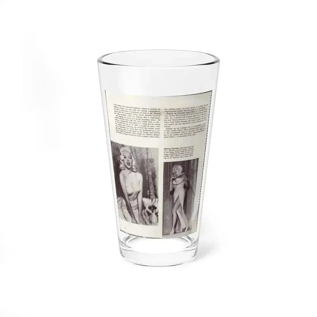 Diana Dors #181 (Vintage Female Icon) Pint Glass 16oz 16oz - Go Mug Yourself