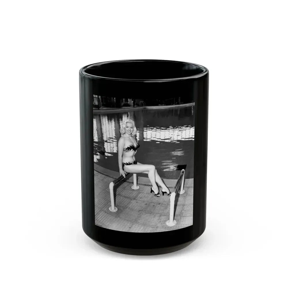Diana Dors #182 (Vintage Female Icon) Black Coffee Mug 15oz - Go Mug Yourself