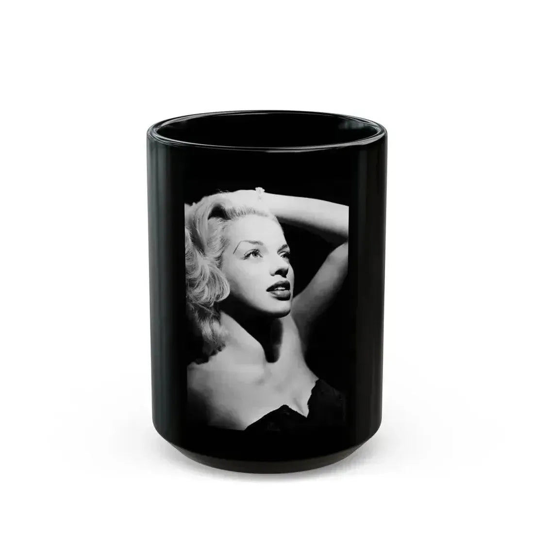 Diana Dors #184 (Vintage Female Icon) Black Coffee Mug 15oz - Go Mug Yourself