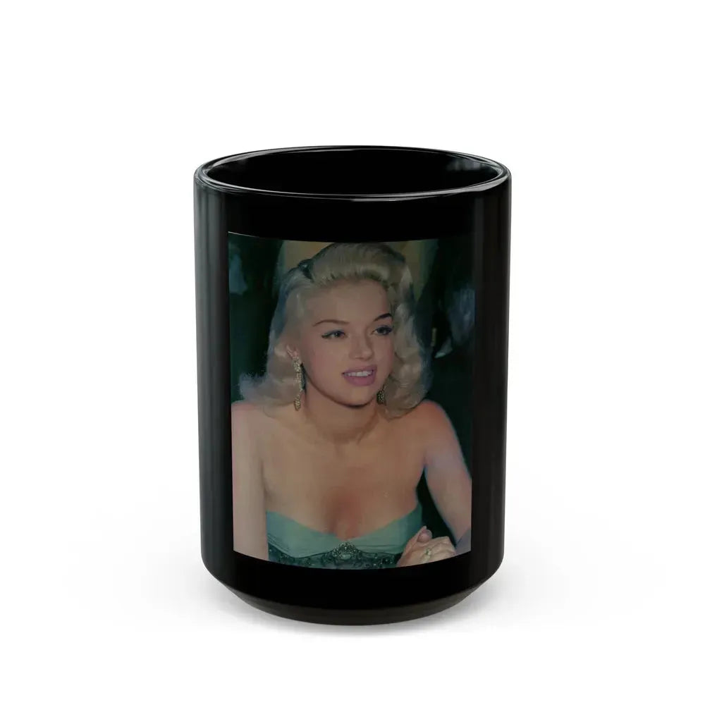 Diana Dors #189 (Vintage Female Icon) Black Coffee Mug 15oz - Go Mug Yourself