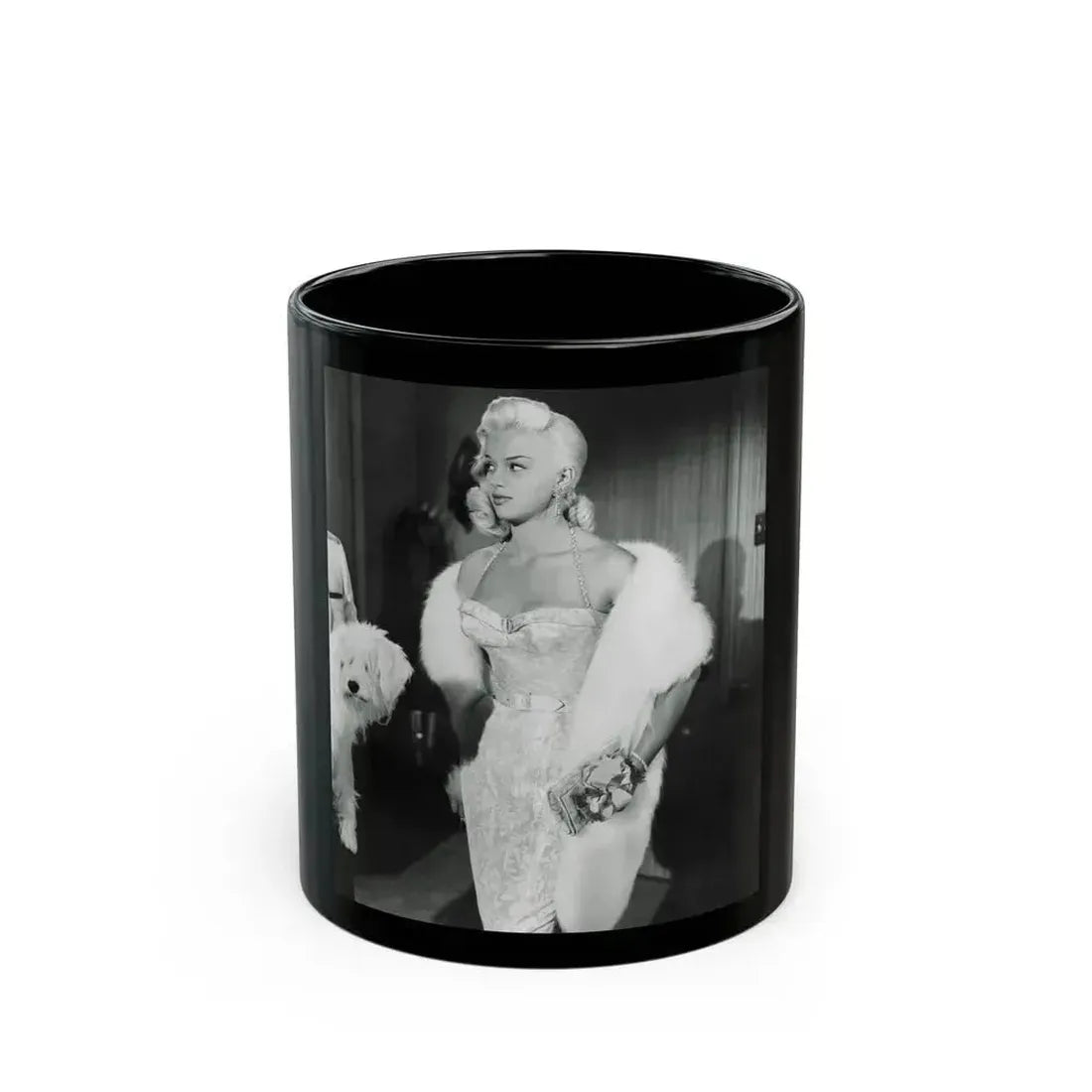 Diana Dors #194 (Vintage Female Icon) Black Coffee Mug 11oz - Go Mug Yourself