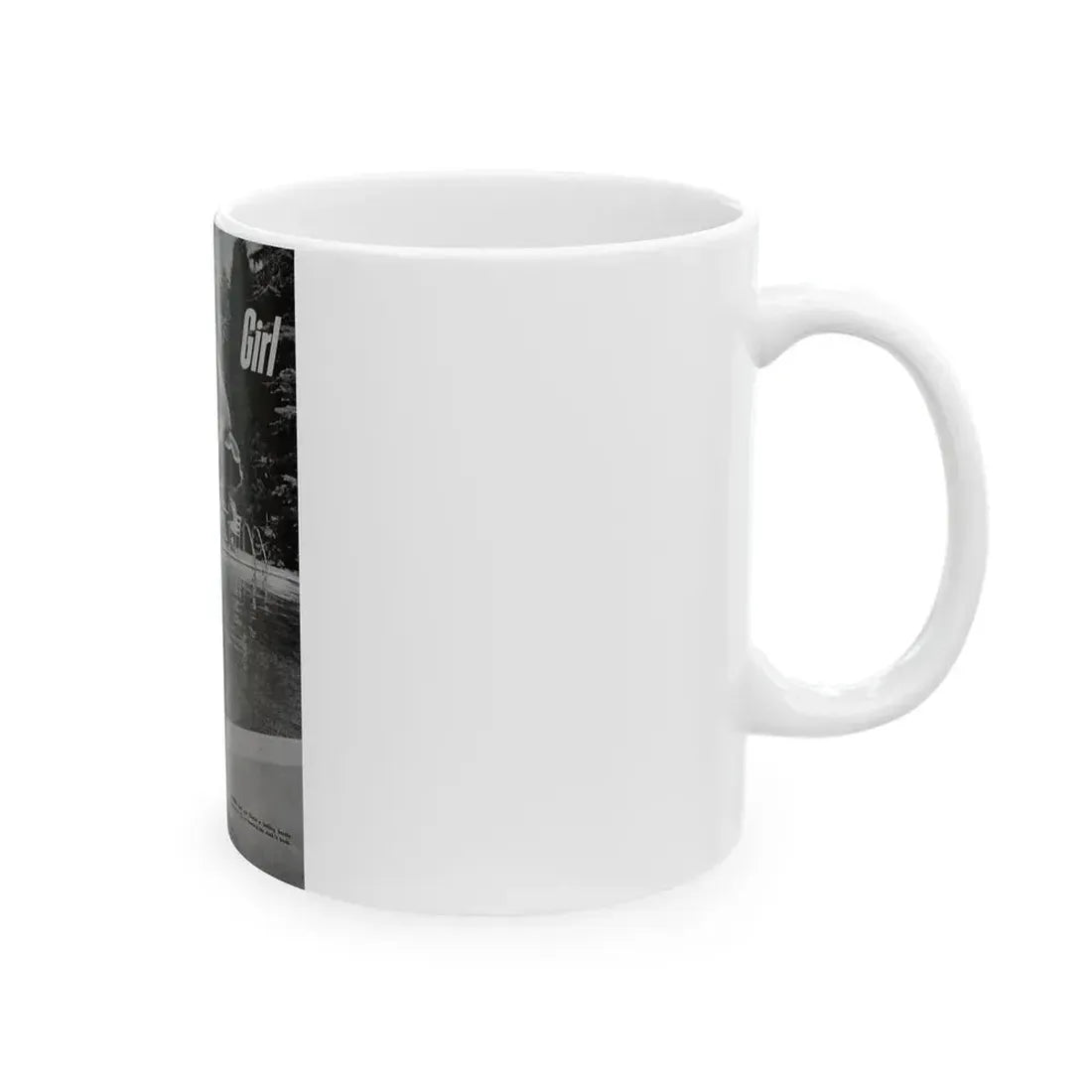 Diana Dors #213 - Vintage B&W 8.5x10.5 Pin-Up Photo with, Headline & Caption from Pin-Up or Movie Star Magazine Circa 1950's 1 (Vintage Female Icon) White Coffee Mug - Go Mug Yourself