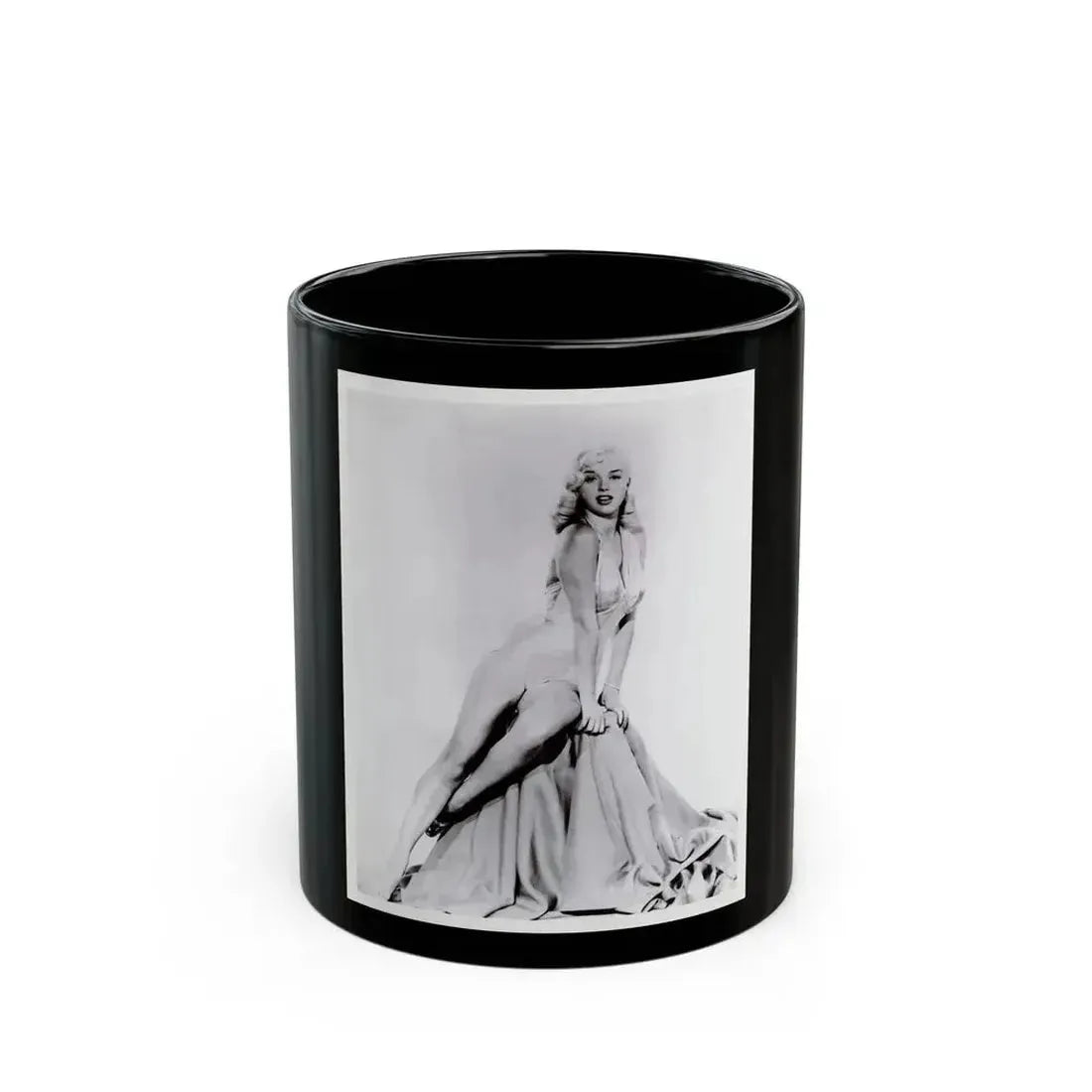 Diana Dors #215 - 8x10 HQ 50's era Re-Print (Vintage Female Icon) Black Coffee Mug 11oz - Go Mug Yourself
