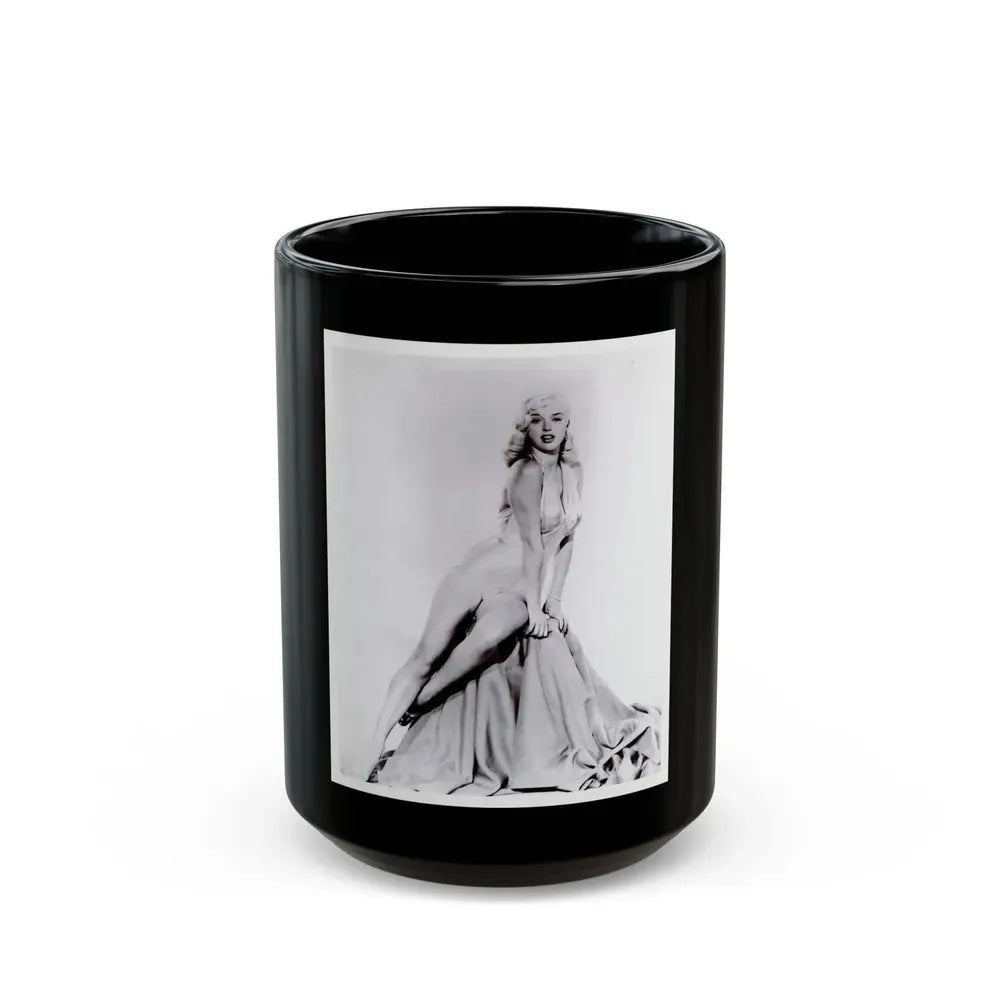 Diana Dors #215 - 8x10 HQ 50's era Re-Print (Vintage Female Icon) Black Coffee Mug 15oz - Go Mug Yourself
