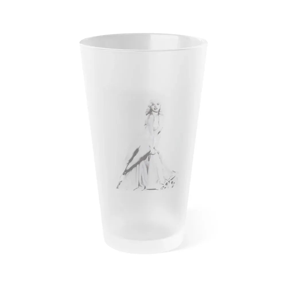 Diana Dors #215 - 8x10 HQ 50's era Re-Print (Vintage Female Icon) Frosted Pint Glass 16oz 16oz Frosted - Go Mug Yourself