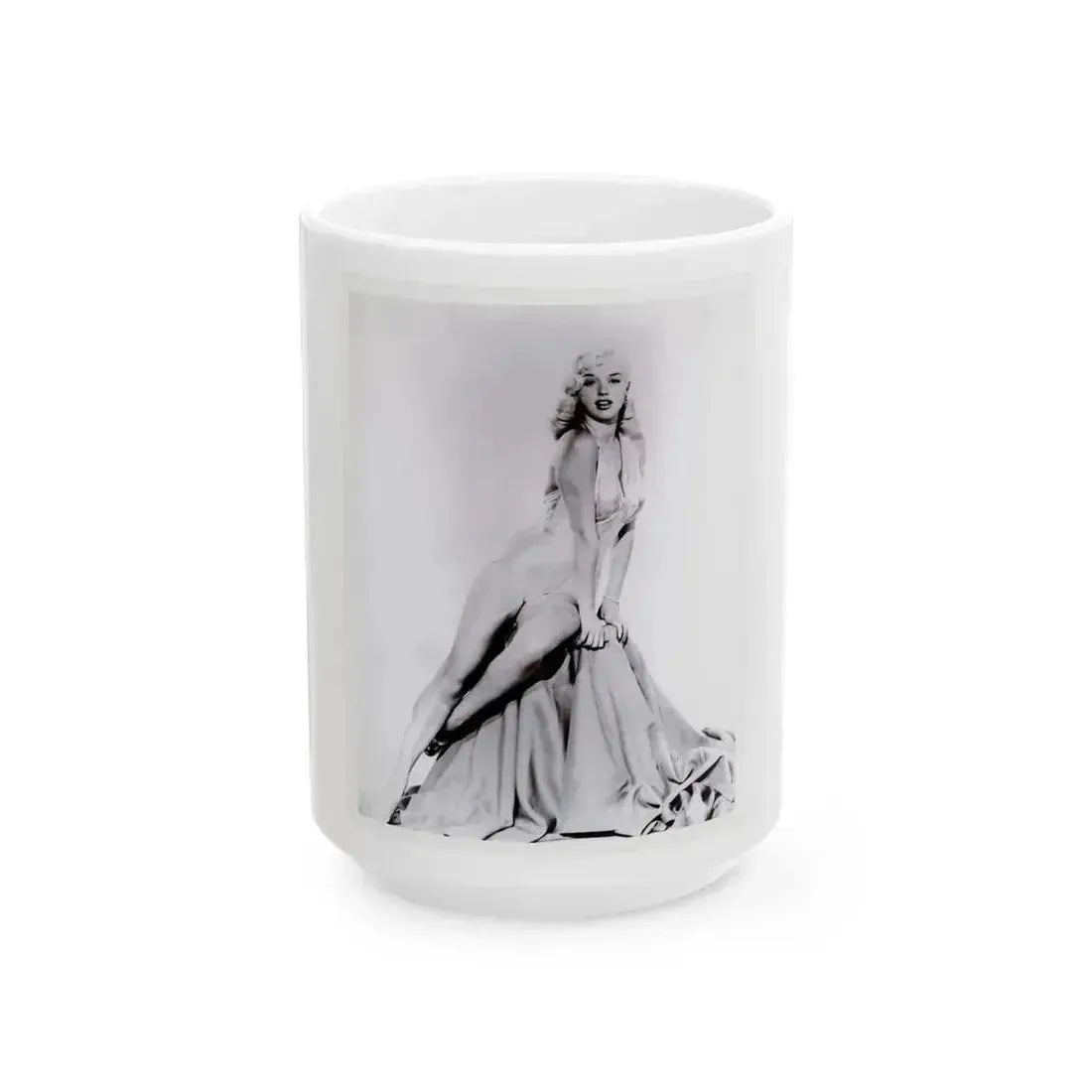 Diana Dors #215 - 8x10 HQ 50's era Re-Print (Vintage Female Icon) White Coffee Mug 15oz - Go Mug Yourself