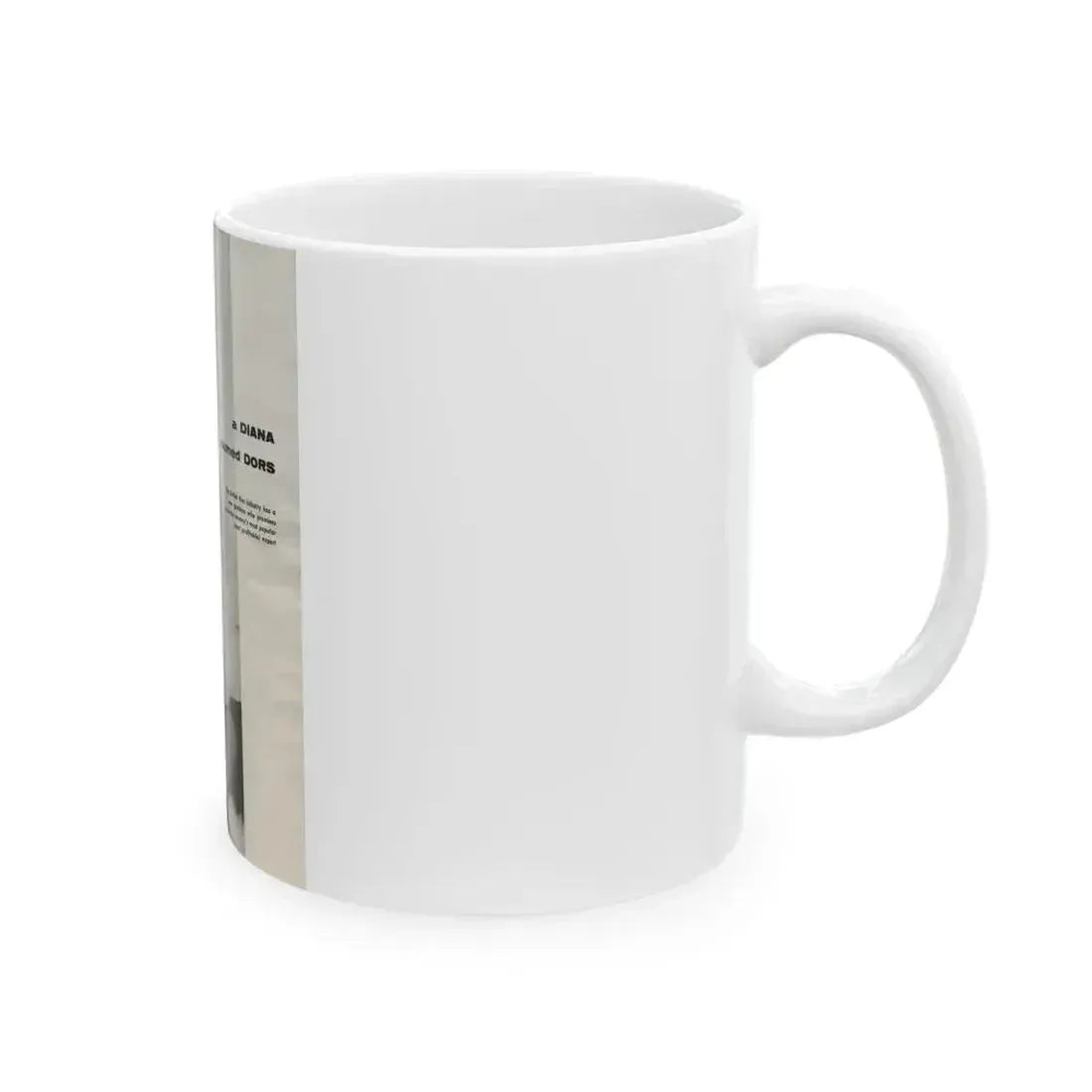 Diana Dors #218 - Pages 1 of 3 with 1 nude B&W Photo partially covered from Nugget Magazine May '56 (Vintage Female Icon) White Coffee Mug - Go Mug Yourself
