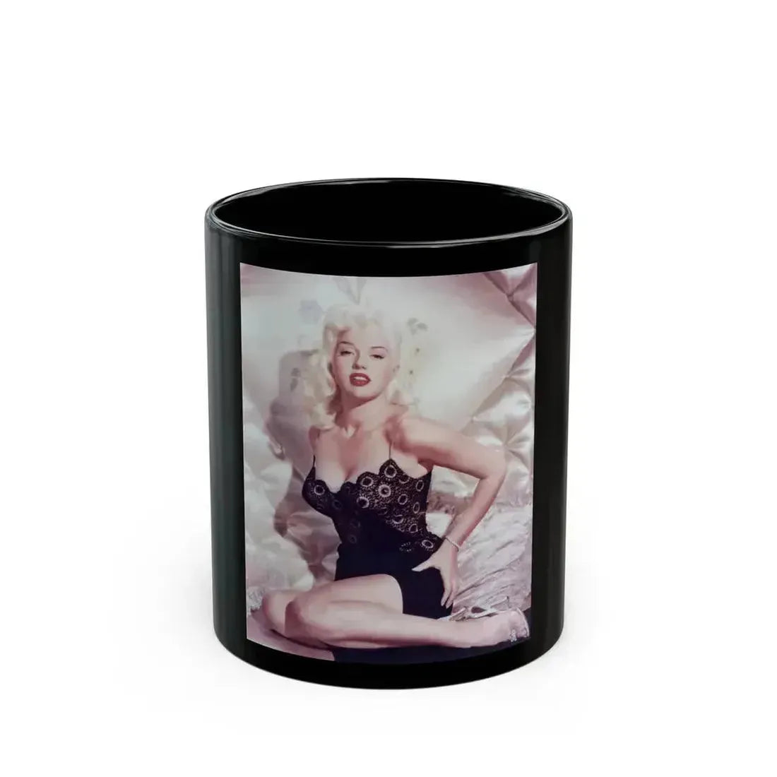 Diana Dors #25 1 (Vintage Female Icon) Black Coffee Mug 11oz - Go Mug Yourself