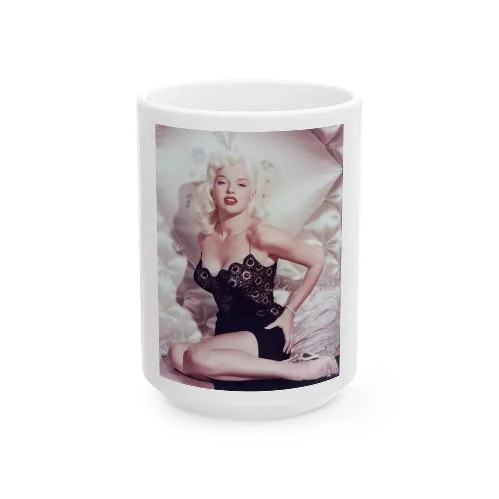 Diana Dors #25 1 (Vintage Female Icon) White Coffee Mug 15oz - Go Mug Yourself