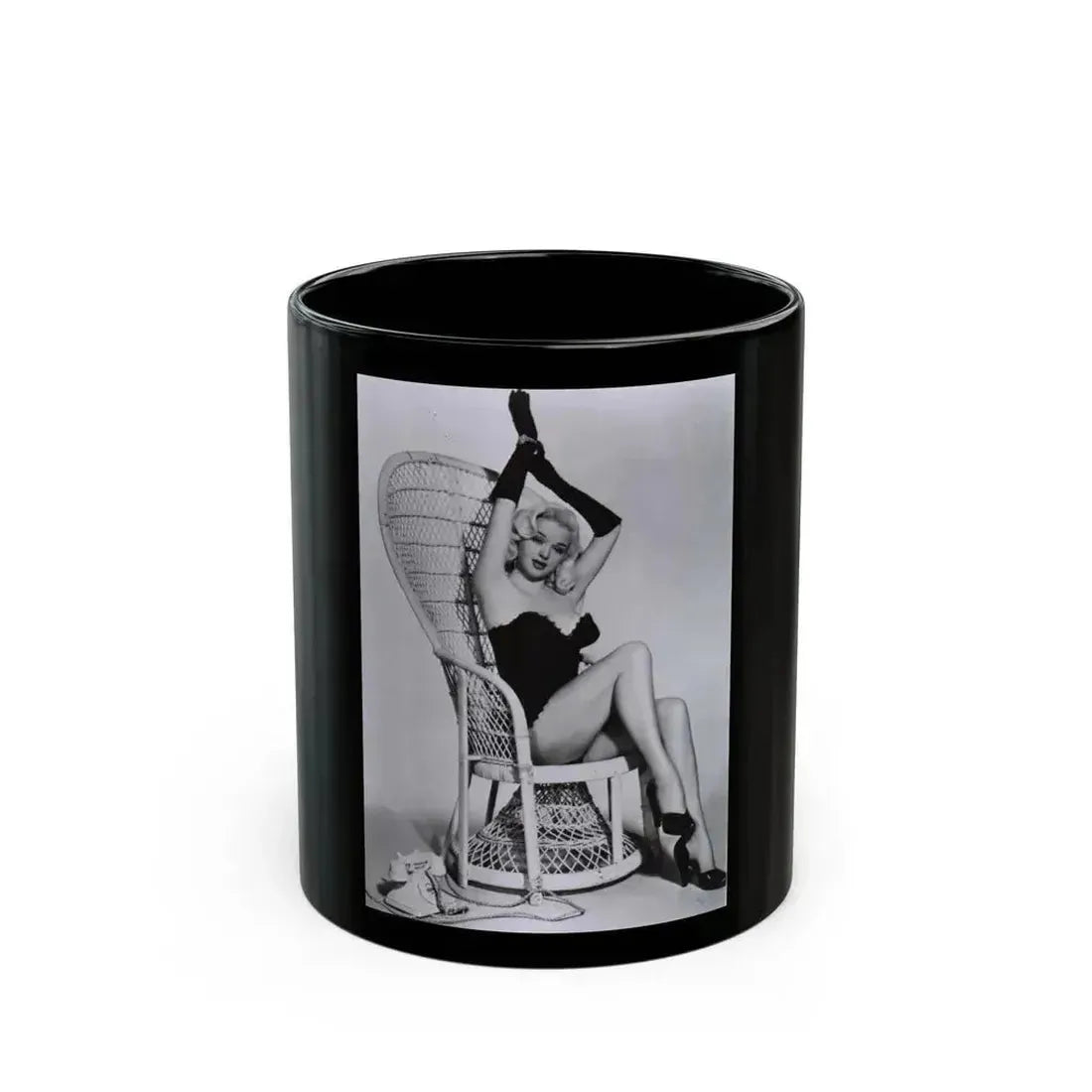 Diana Dors #27 (Vintage Female Icon) Black Coffee Mug 11oz - Go Mug Yourself