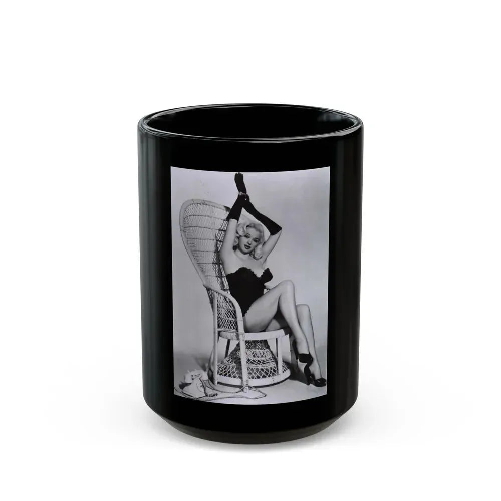 Diana Dors #27 (Vintage Female Icon) Black Coffee Mug 15oz - Go Mug Yourself