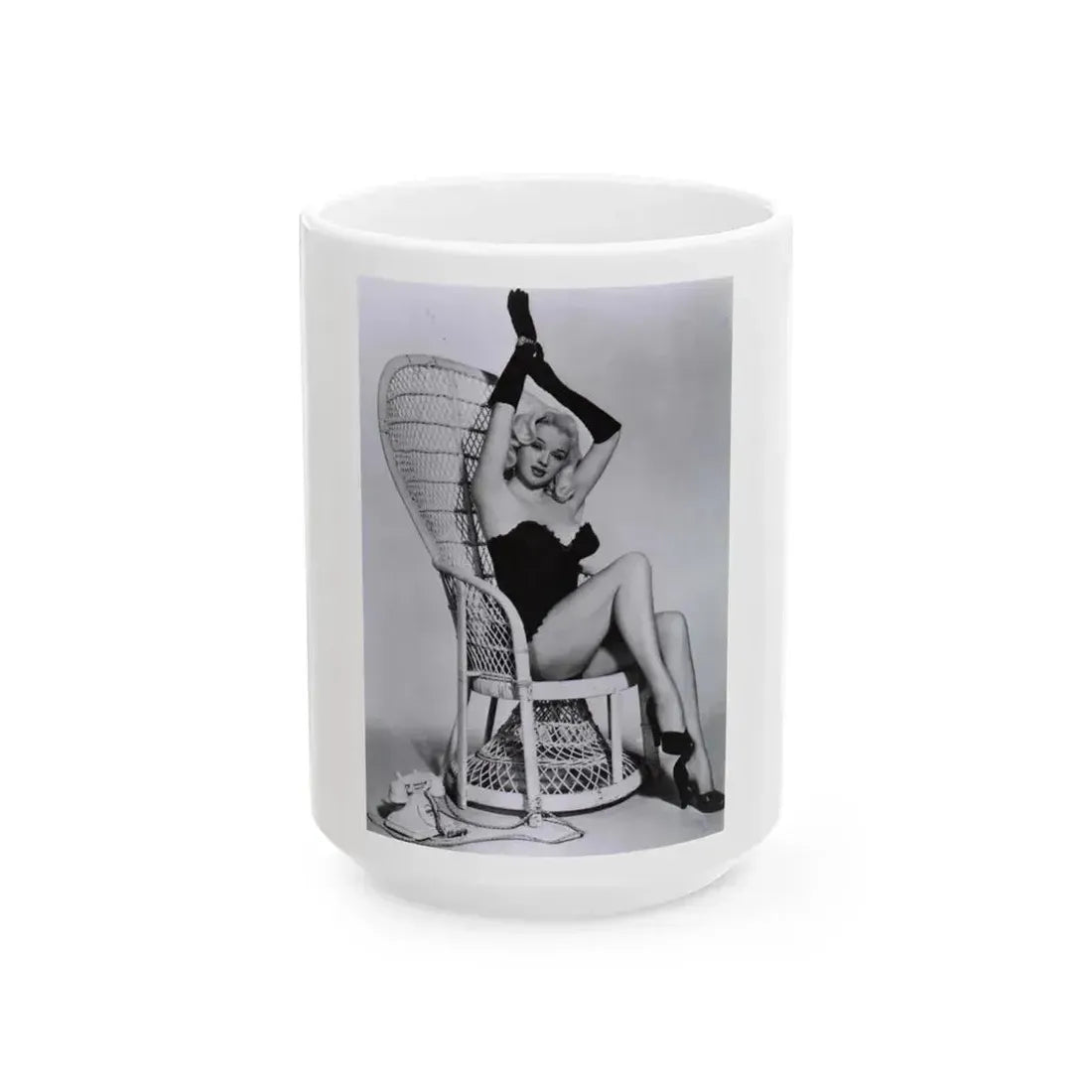 Diana Dors #27 (Vintage Female Icon) White Coffee Mug 15oz - Go Mug Yourself