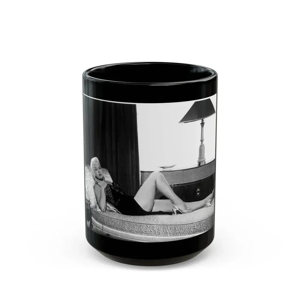 Diana Dors #30 (Vintage Female Icon) Black Coffee Mug 15oz - Go Mug Yourself