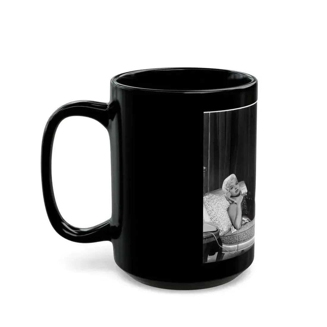 Diana Dors #30 (Vintage Female Icon) Black Coffee Mug - Go Mug Yourself