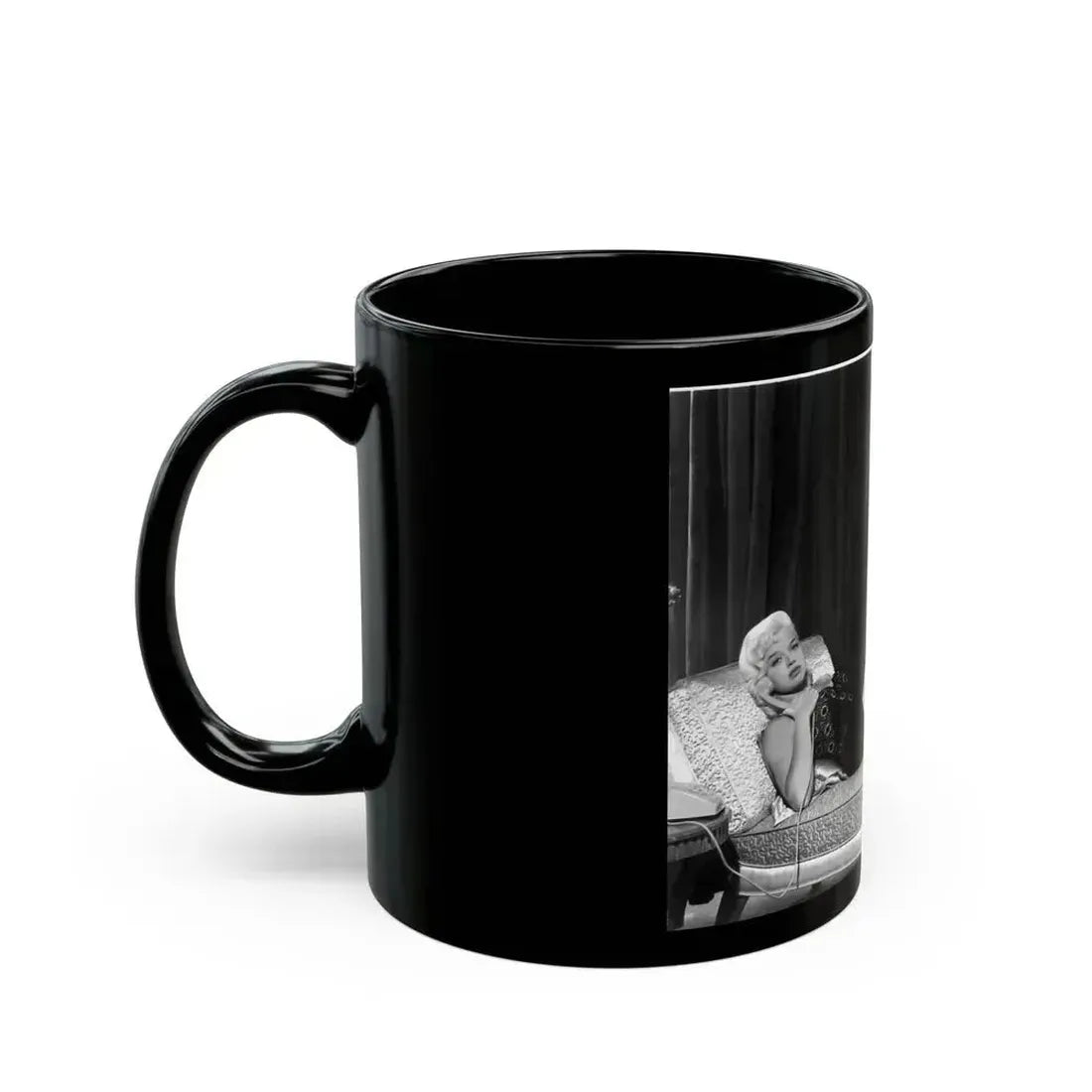Diana Dors #30 (Vintage Female Icon) Black Coffee Mug - Go Mug Yourself