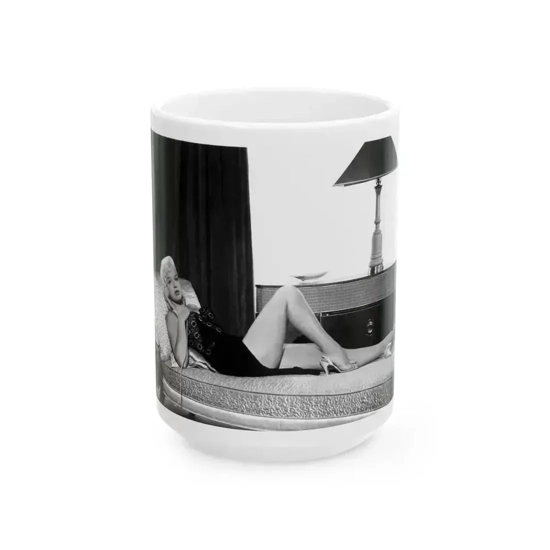 Diana Dors #30 (Vintage Female Icon) White Coffee Mug 15oz - Go Mug Yourself