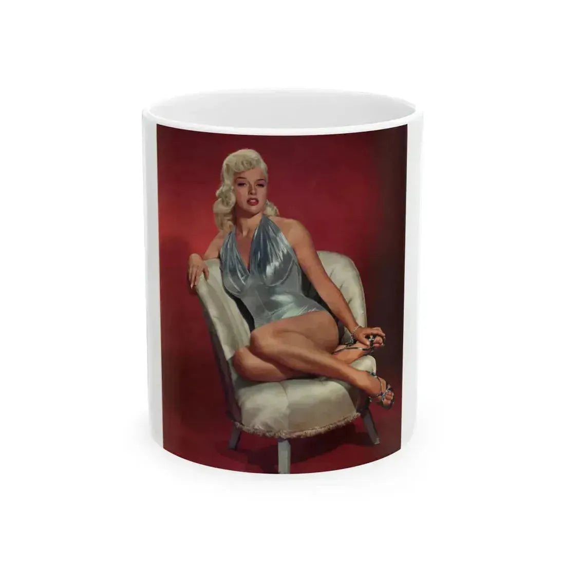 Diana Dors #39 (Vintage Female Icon) White Coffee Mug 11oz - Go Mug Yourself