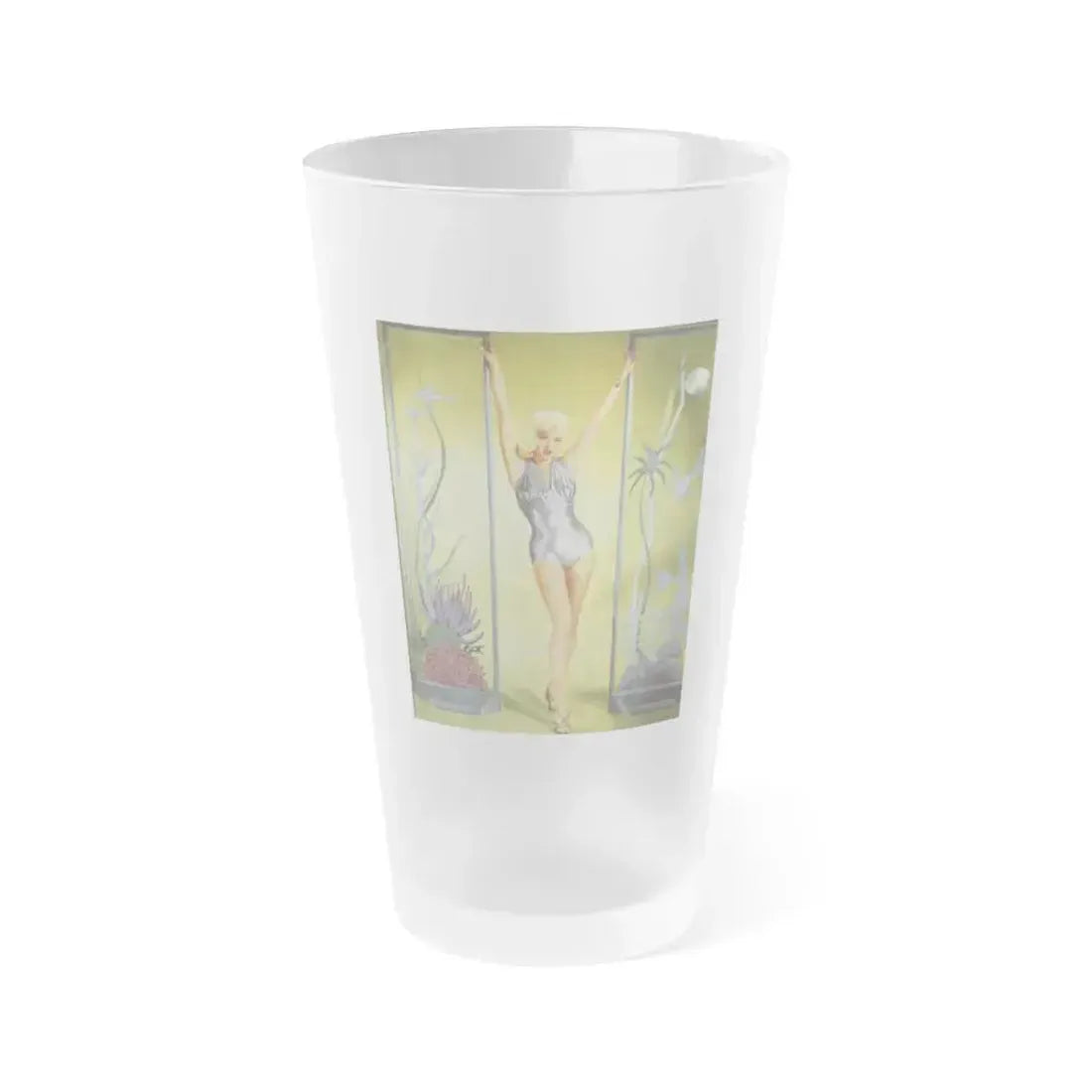 Diana Dors #45 (Vintage Female Icon) Frosted Pint Glass 16oz 16oz Frosted - Go Mug Yourself