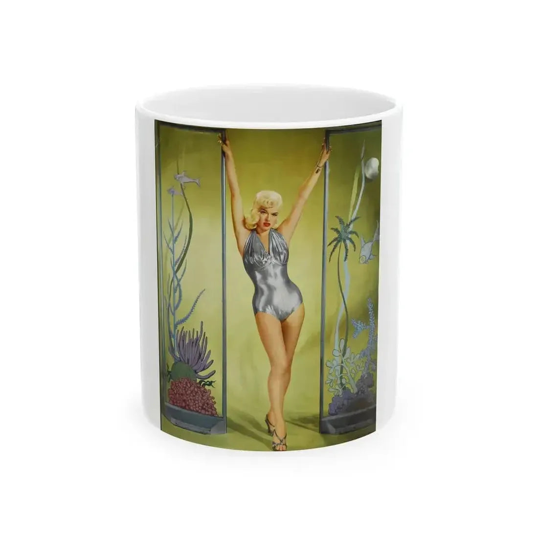 Diana Dors #45 (Vintage Female Icon) White Coffee Mug 11oz - Go Mug Yourself