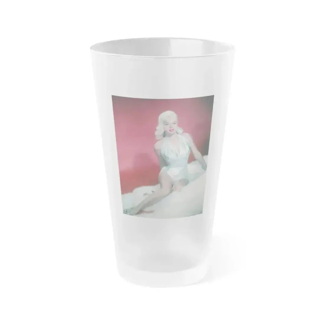 Diana Dors #95 (Vintage Female Icon) Frosted Pint Glass 16oz 16oz Frosted - Go Mug Yourself