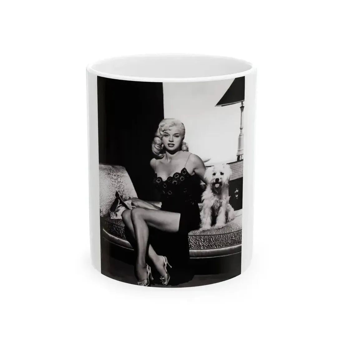 Diana Dors #99 (Vintage Female Icon) White Coffee Mug 11oz - Go Mug Yourself