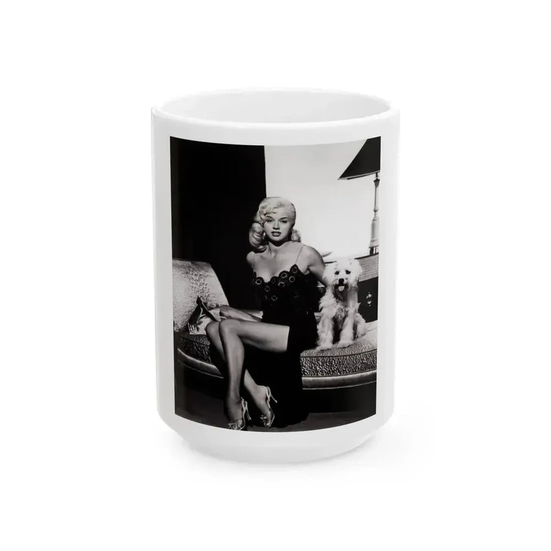 Diana Dors #99 (Vintage Female Icon) White Coffee Mug 15oz - Go Mug Yourself