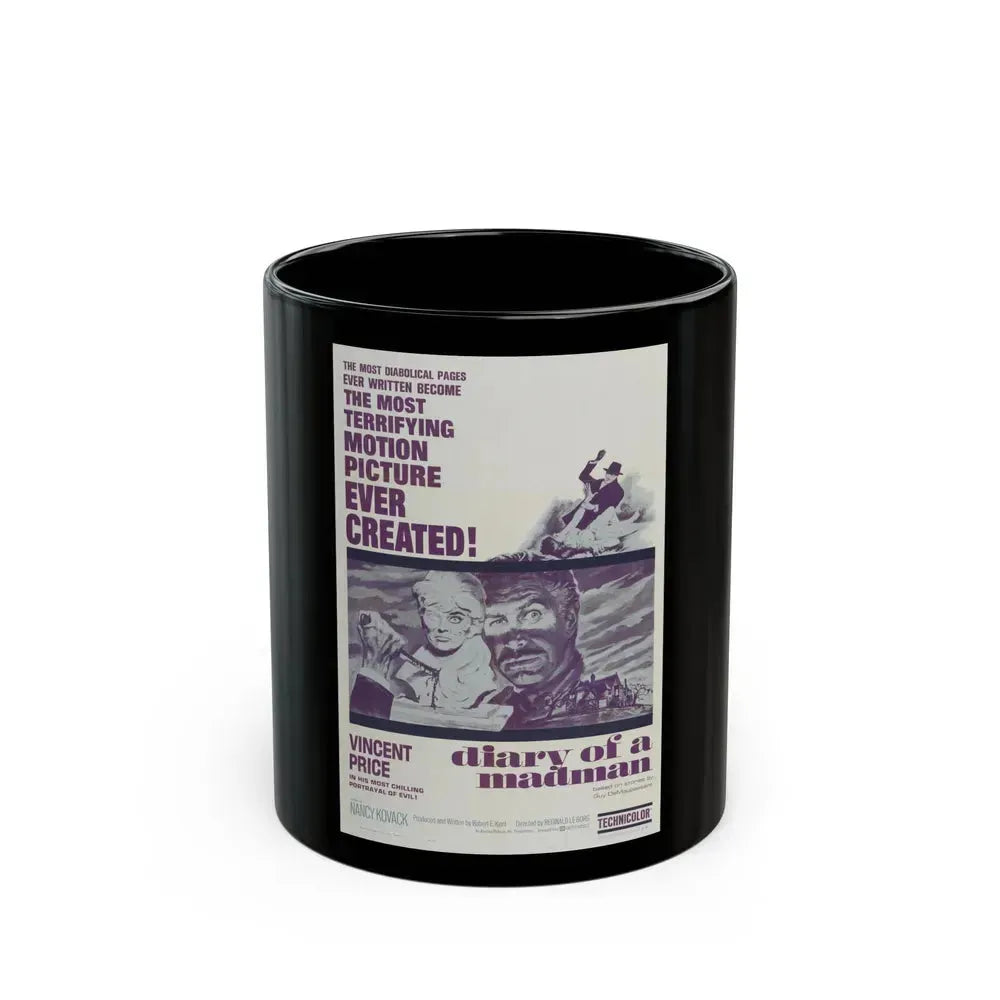 DIARY OF A MADMAN 1963 Movie Poster - Black Coffee Mug 11oz - Go Mug Yourself