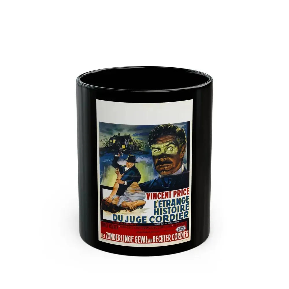 DIARY OF A MADMAN (BELGIAN) 1963 Movie Poster - Black Coffee Mug 11oz - Go Mug Yourself
