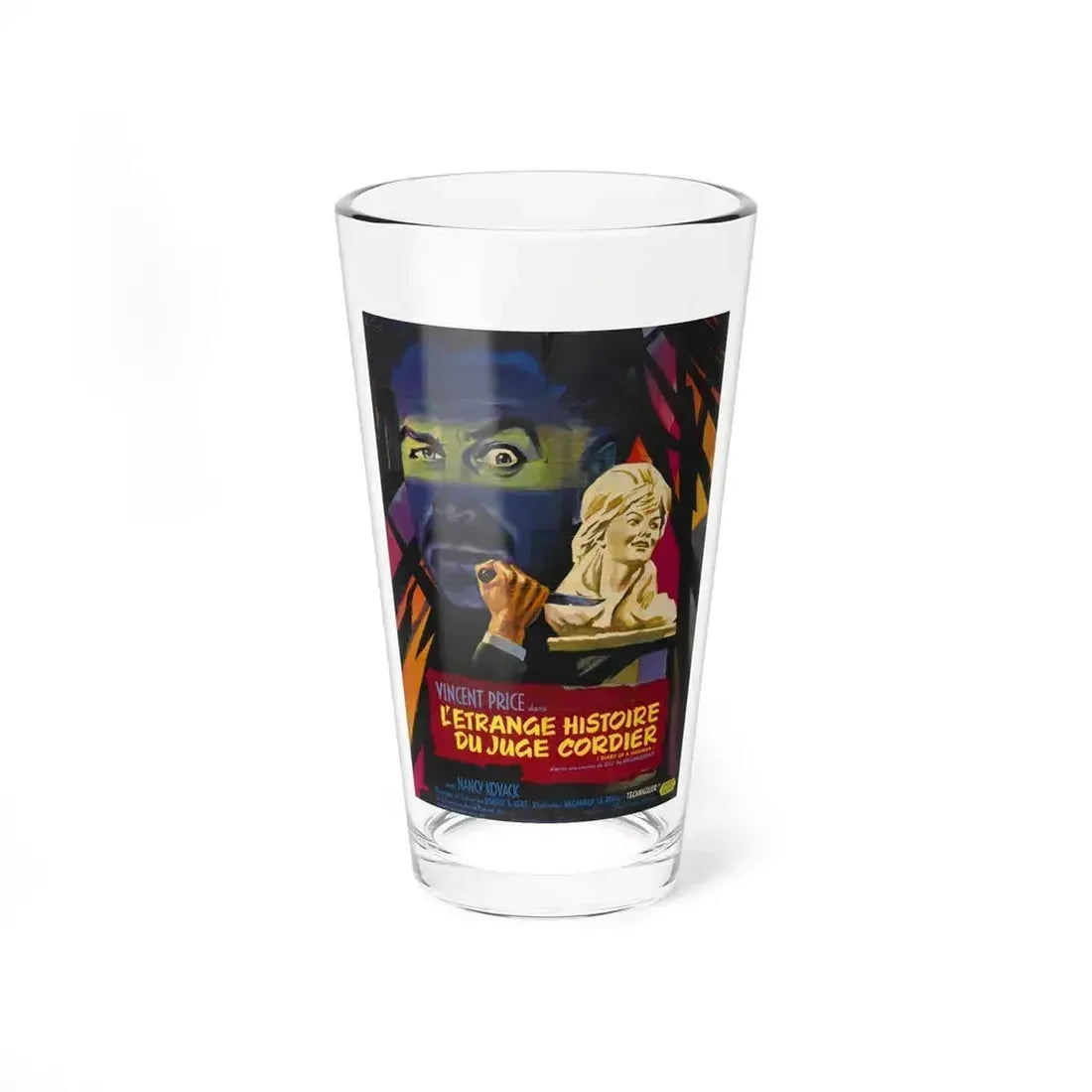DIARY OF A MADMAN (FRENCH) 1963 Movie Poster - Pint Glass 16oz 16oz - Go Mug Yourself