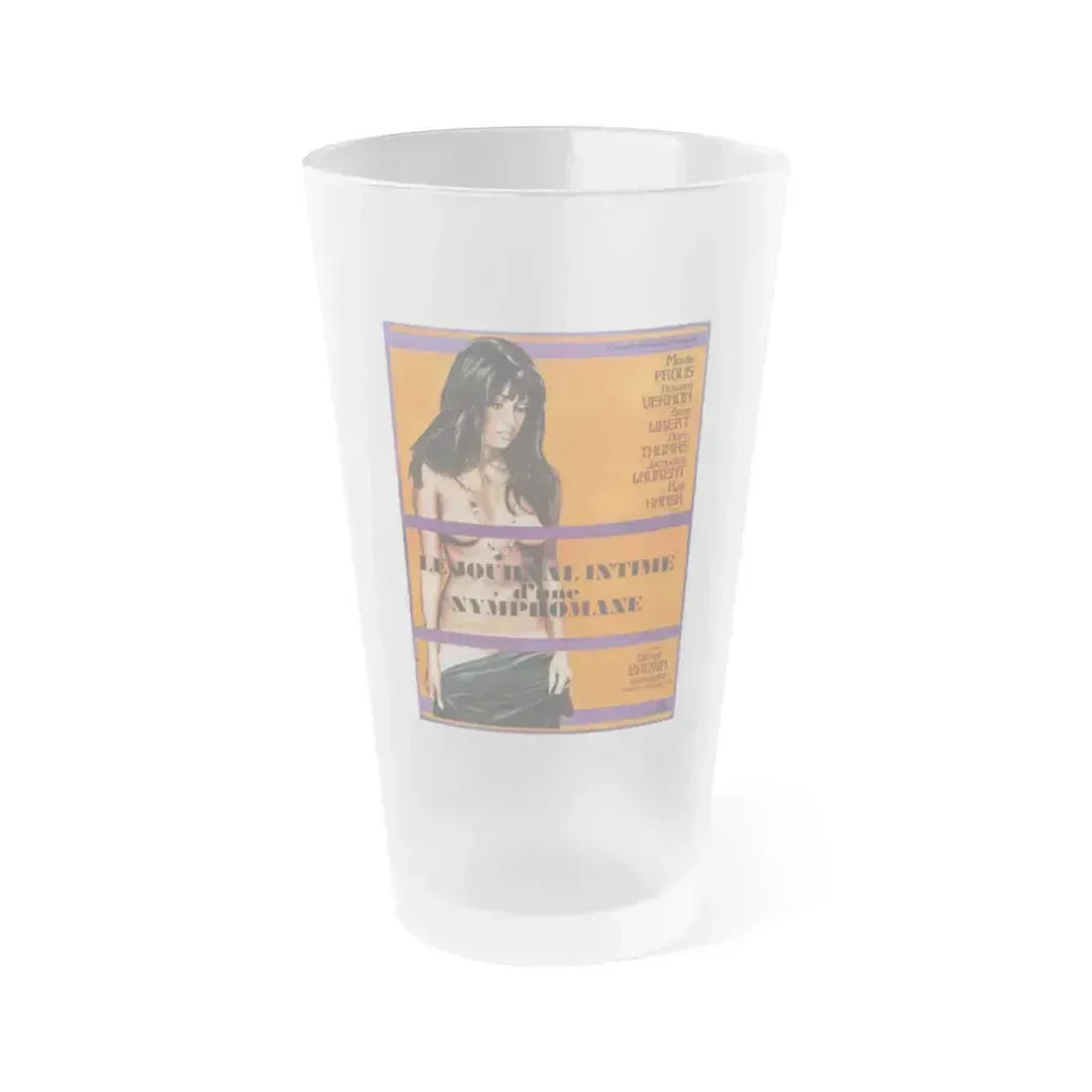 DIARY OF A NYMPHO (2) 1973 Movie Poster - Frosted Pint Glass 16oz 16oz Frosted - Go Mug Yourself