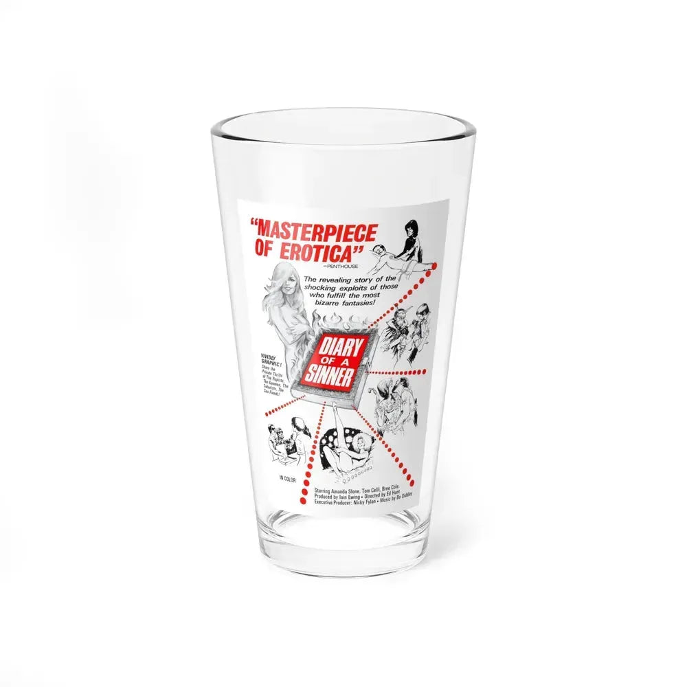 DIARY OF A SINNER 1974 Movie Poster - Pint Glass 16oz 16oz - Go Mug Yourself