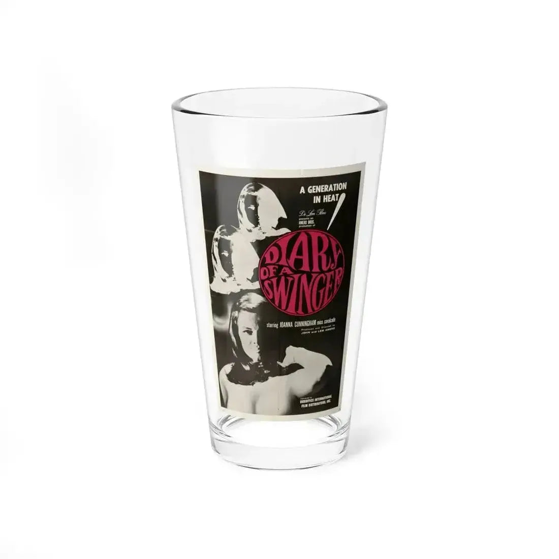 DIARY OF A SWINGER 1967 Movie Poster - Pint Glass 16oz 16oz - Go Mug Yourself