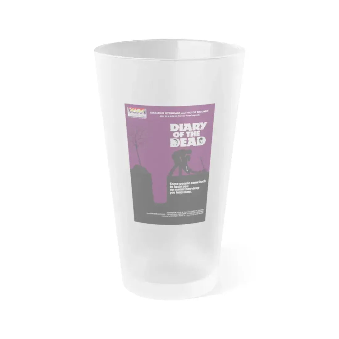 DIARY OF THE DEAD 1976 Movie Poster - Frosted Pint Glass 16oz 16oz Frosted - Go Mug Yourself